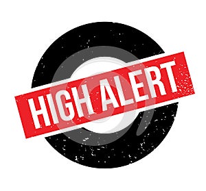 High Alert rubber stamp