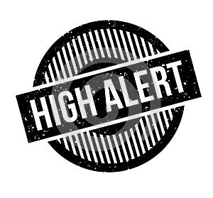 High Alert rubber stamp