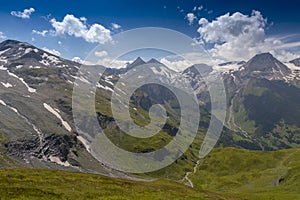 High Alpine road Fuscher Torl view point, Grossglockner Hochalpenstrasse, Austria