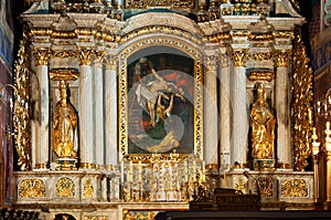 High altar in the Church of Saint Nicholas in Kali