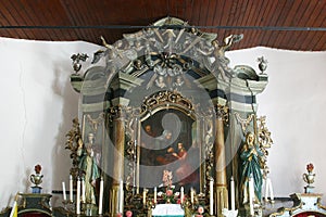 High altar in the church of St. Anne in Sveta Jana, Croatia