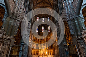 High altar of the gothic Cathedral of Avila