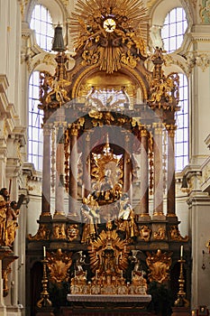 High Alter at St Peters Church Munich Germany