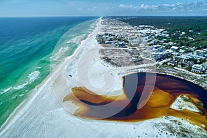 High-Altitude Aerial View of Grayton Beach and the Western Lake Outflow photo