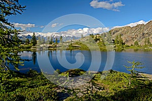 High altitude alpine lake