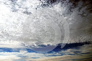 High altitude cirrus clouds photo