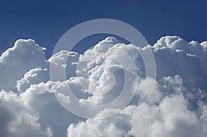 High altitude cumulus clouds