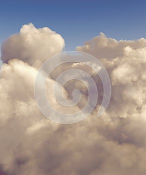 High altitude cumulus clouds photo