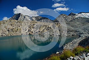 High altitude lake. Italian Alps