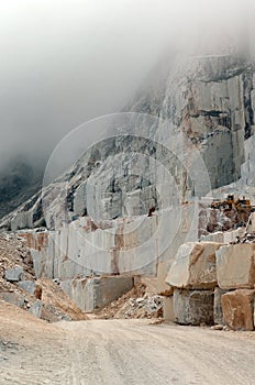 High altitude marble quarry