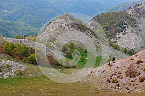 High altitude meadows in mehedinti mountains,romania