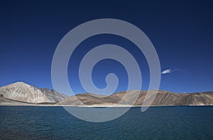 High altitude Pangong lake in ladakh