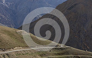 High Altitude road to kibber village, Spiti Valley, Himachal Pradesh, India