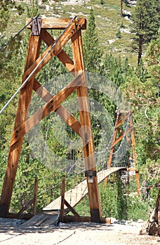 High altitude suspension bridge