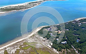 Aerial at Chatham, Cape Cod Showing the Monomoy National Wildlife Refuge Headquarters photo
