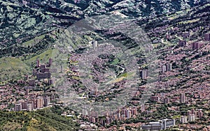 High-altitude view of the city of Medellin B