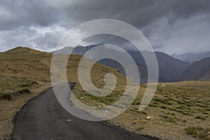 High altutude Road from Kaza to Komic ,Spiti Valley,Himachal Pradesh,India