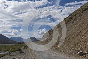 High altutude Road from Kaza to Langza ,Spiti Valley,Himachal Pradesh,India