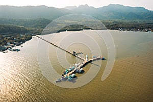 High angle bay and pier on Koh Chang