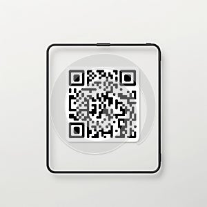 QR Code on a Light Gray Background