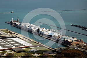 High angle navy pier