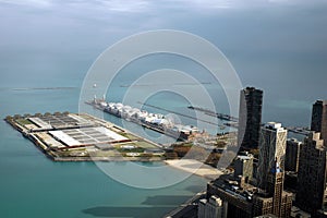 High angle navy pier