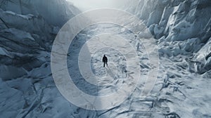Ice Cliffs: A Stunning Installation-based Rendering In Unreal Engine photo