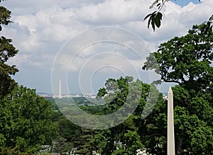 high angle shot of the Arlington House, The Robert E. Lee Memorial, Arlington, Virginia