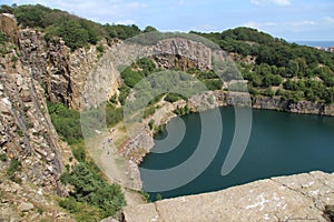 High angle shot of a beautiful bornholm allinge in denmark