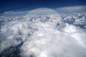 High angle shot of a blue cloudy sky at daytime - perfect for wallpapers