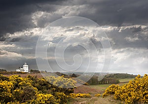 High angle shot of the Cromer Lighthouse in North Norfolk of the United Kingdom