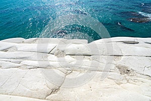 High angle shot of Scala Dei Turchi in Realmonte, Sicily, Italy - perfect for background