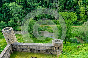 High angle shot of trees from the Eltz Castle in Wierschem, Germany