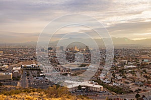 High angle view of the beautiful El Paso city