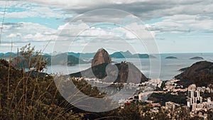 High angle view of a beautiful landscape in Rio de Janeiro, Brasil