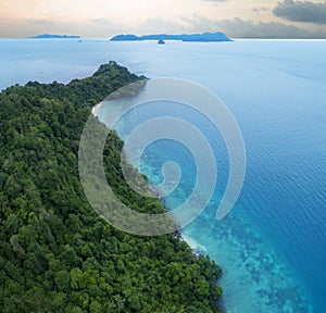high angle view of beautiful nyang oo phee island andaman sea southern of myanmar one of most popular traveling destination