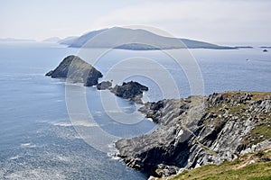 High Angle View of Blasket Islands from Dunmore Head