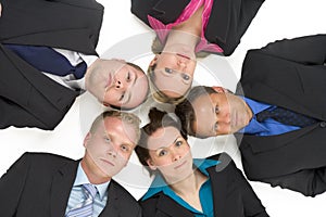 High Angle View Of Business People