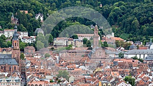 High angle view on the catholic church of the jesuits. photo