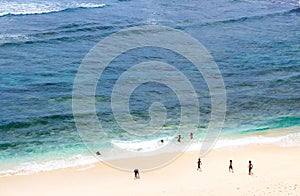 High Angle view of children On Beach