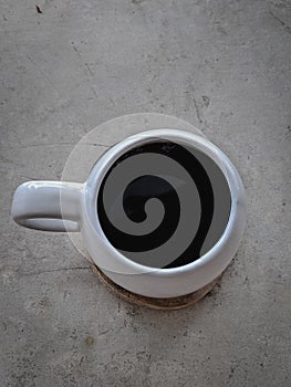 High angle view of coffee