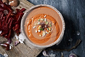 Spanish porra antequerana, a cold tomato soup photo