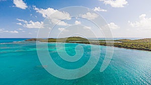 High angle view in Fajardo Puerto Rico reefs at sevens seas beach park