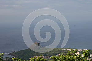 High angle view of the Frog Rock in Kenting National Park