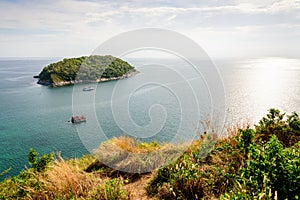 High angle view island and Andaman sea