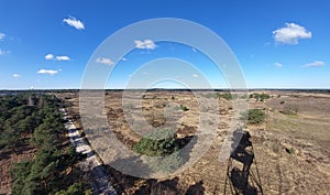 High angle view of Kalmthoutse Heide nature reserve in Kalmthout, Belgium