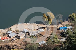 High Angle view of Kulekhani Lake