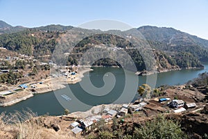 High Angle view of Kulekhani Lake