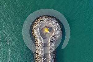 High angle view of a lighthouse