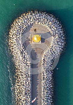 High angle view of a lighthouse